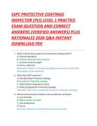 SSPC PROTECTIVE COATINGS INSPECTOR (PCI) LEVEL 1 PRACTICE EXAM QUESTION