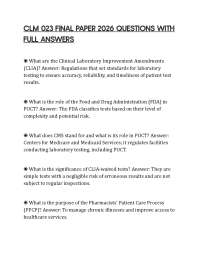 CLM 023 FINAL PAPER 2026 QUESTIONS WITH FULL ANSWERS
