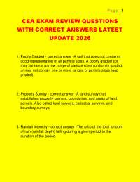 CEA EXAM REVIEW QUESTIONS WITH CORRECT ANSWERS LATEST UPDATE 2026