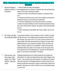 WGU- Educational Assessment Actual Updated Questions And Answers
