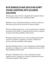 BCAT BUNDLED EXAMS 2026 EXAM SCRIPT SOLVED QUESTIONS WITH ACCURATE SOLUTIONS