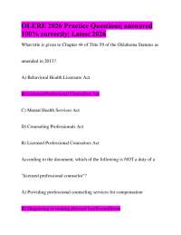 OLERE 2026 Practice Questions| answered 100% correctly| Latest 2026