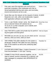 WGU C182 Objective Assessment Actual Updated Questions And Answers