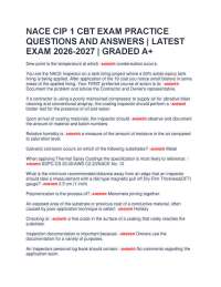 NACE CIP 1 CBT EXAM PRACTICE QUESTIONS AND ANSWERS | LATEST EXAM 2026-2027 | GRADED A+