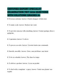 CERTIFIED EXPORT SPECIALIST EXAMINATION TEST 2026 QUESTIONS WITH SOLUTIONS GRADED A+