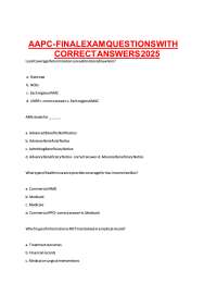 AAPC Final Exam Questions with Correct Answers 2026 | CPC Certification Complete Practice
