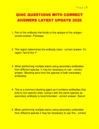QIHC QUESTIONS WITH CORRECT ANSWERS LATEST UPDATE 2026