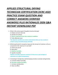 APPLIED STRUCTURAL DRYING TECHNICIAN CERTIFICATION (IICRC ASD) PRACTICE EXAM QUESTION