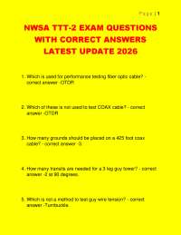 NWSA TTT-2 EXAM QUESTIONS WITH CORRECT ANSWERS LATEST UPDATE 2026