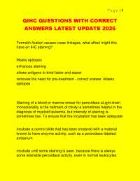 QIHC QUESTIONS WITH CORRECT ANSWERS LATEST UPDATE 2026