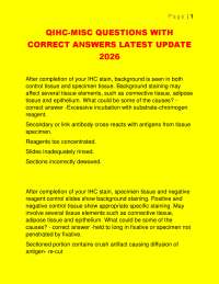 QIHC-MISC QUESTIONS WITH CORRECT ANSWERS LATEST UPDATE 2026