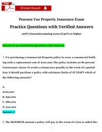 Pearson VUE Texas Life & Health Insurance Exam (2026 / 2027) | Insurance | PDF