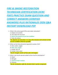 FIRE & SMOKE RESTORATION TECHNICIAN CERTIFICATION (IICRC FSRT) PRACTICE EXAM QUESTION