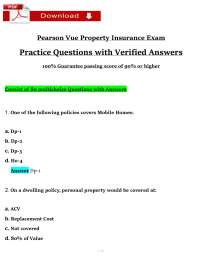 Pearson VUE Property Insurance Exam (2026 / 2027) | Insurance | Pearson VUE (PDF)