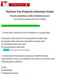 Pearson VUE Property Insurance Exam (2026 / 2027) | Insurance | Pearson VUE (PDF)
