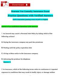 Pearson VUE Casualty Insurance Exam (2026 / 2027) | Insurance | Pearson VUE (PDF)