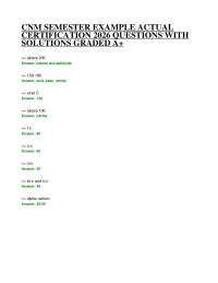 CNM SEMESTER EXAMPLE ACTUAL CERTIFICATION 2026 QUESTIONS WITH SOLUTIONS GRADED A+