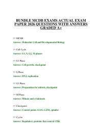 BUNDLE MCDB EXAMS ACTUAL EXAM PAPER 2026 QUESTIONS WITH ANSWERS GRADED A+