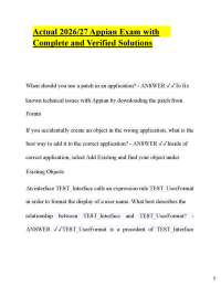 Actual 2026/27 Appian Exam with Complete and Verified Solutions When should you use a pat