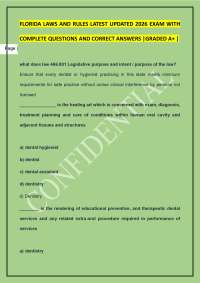 FLORIDA LAWS AND RULES LATEST UPDATED 2026 EXAM WITH COMPLETE QUESTIONS AND CORRECT ANSWE