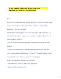 Actual Appian Application Deployment Exam Questions and Answers | Already Passed T or F: