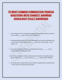 75 CDL Combination Vehicle Test Questions & Answers 2026-2027 Air Brakes & Coupling Guide