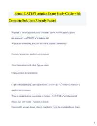 Actual LATEST Appian Exam Study Guide with Complete Solutions Already Passed What tab is