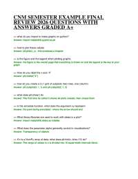 CNM SEMESTER EXAMPLE FINAL REVIEW 2026 QUESTIONS WITH ANSWERS GRADED A+