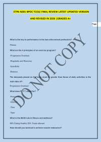 ETPA N201 BPOC TCOLE FINAL REVIEW LATEST UPDATED VERSION AND REVISED IN 2026 |GRADED A+