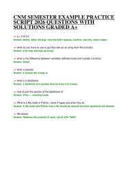 CNM SEMESTER EXAMPLE PRACTICE SCRIPT 2026 QUESTIONS WITH SOLUTIONS GRADED A