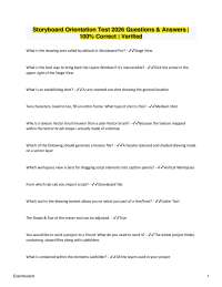 Storyboard Orientation Test Verified 100% Correct Answers | Latest 2026/2027