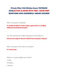 Private Pilot: FAA Written Exam TESTBANK 2026|ACTUAL Q-BANK WITH 1000+ EXAM PREP QUESTIONS
