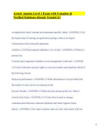 Actual Appian Level 1 Exam with Complete & Verified Solutions Already Graded A+ An applic