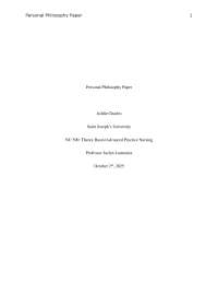 Nursing Theory and Philosophy