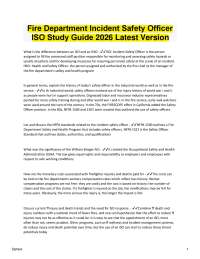 Fire Department ISO Study Guide 100% Correct Answers | Verified | Latest 2026/2027 Version