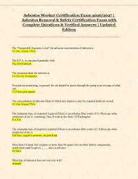 Asbestos Worker Certification Exam 2026/2027 | Asbestos Removal & Safety Certification