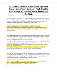 NGN HESI Leadership and Management Exam | 2026/2027 Edition | High-Quality Practice Q&A