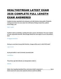 HEALTHSTREAM LATEST EXAM 2026 COMPLETE FULL LENGTH EXAM ANSWERED