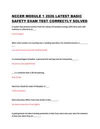 NCCER MODULE 1 2026 LATEST BASIC SAFETY EXAM TEST CORRECTLY SOLVED