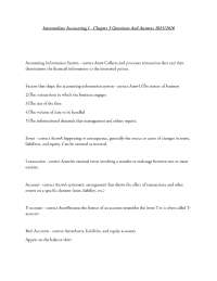 Intermediate Accounting I - Chapter 3 Questions And Answers 2025/2026