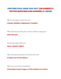 APM PMQ FINAL EXAM 2026-2027 |200 CURRENTLY TESTING QUESTIONS AND ANSWERS |A+GRADE