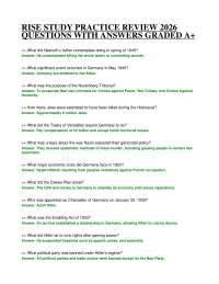 RISE STUDY PRACTICE REVIEW 2026 QUESTIONS WITH ANSWERS GRADED A+