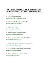 SEA MIDTERM PRACTICE REVIEW 2026 QUESTIONS WITH ANSWERS GRADED A+
