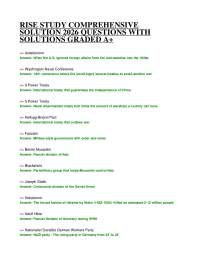 RISE STUDY COMPREHENSIVE SOLUTION 2026 QUESTIONS WITH SOLUTIONS GRADED A+