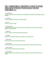 SEA MIDTERM CERTIFICATION PAPER 2026 QUESTIONS WITH SOLUTIONS GRADED A+