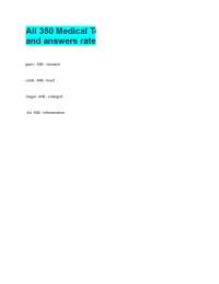All 350 Medical Terminology Questions and answers rated 100% correct