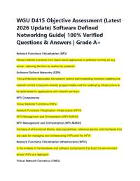 WGU D415 Objective Assessment (Latest 2026 Update) Software Defined Networking Guide| 10