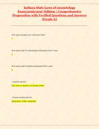 Indiana Cosmetology State Board Law Exam |2026/2027 Edition | Comprehensive Preparation