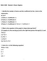 WGU C955 Module 1 Exam (2026 / 2027) | Basic Numeracy & Calculations | WGU (PDF)