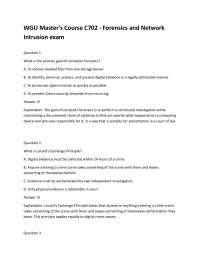 WGU Master's Course C702 - Forensics and Network Intrusion exam